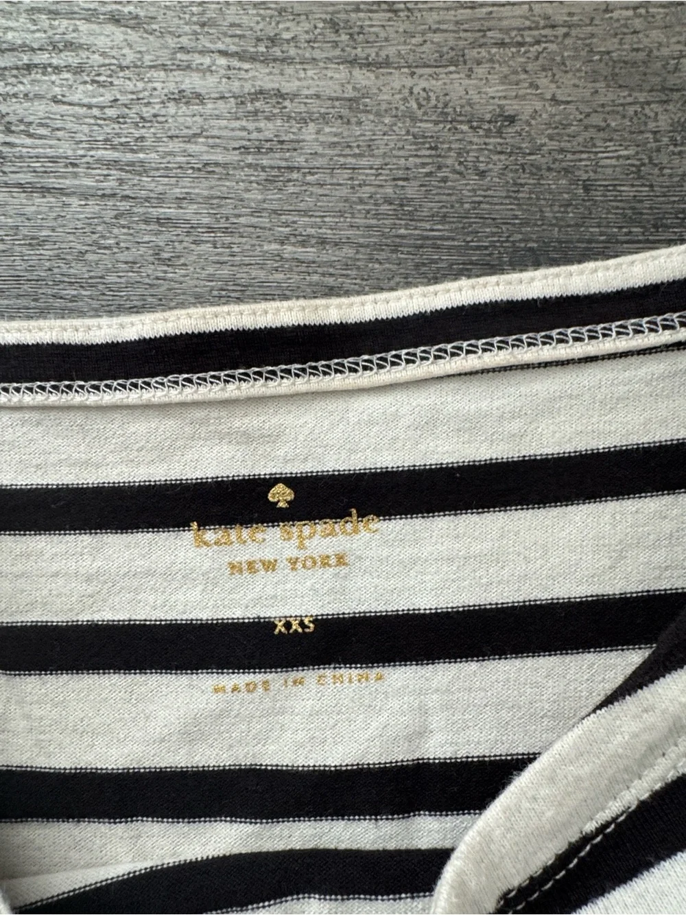Kate Spade Black and White Striped Nautical Tiefront Dress Size XXS